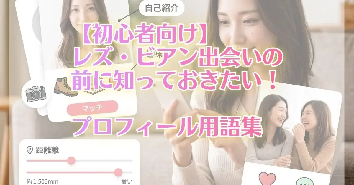 【初心者向け】レズ出会い・ビアン出会いの前に知っておきたい！プロフィール用語集